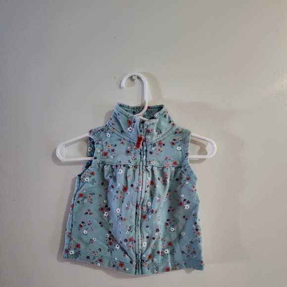 Carter's 9 months Blue Floral Vest - Picture 3 of 4